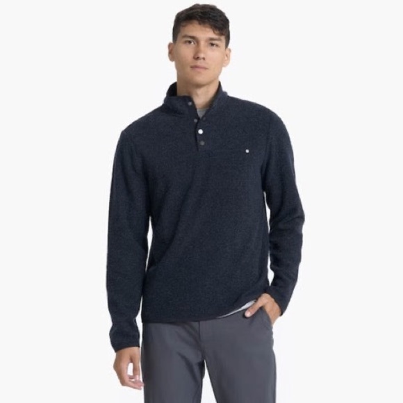 Vuori Men’s Venice Wool Pullover - Black Heather Large - Picture 1 of 7